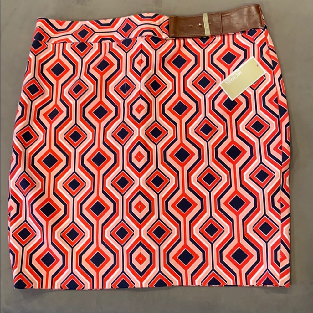 NWT Watermelon Michael Kors Pencil Skirt, Size 16